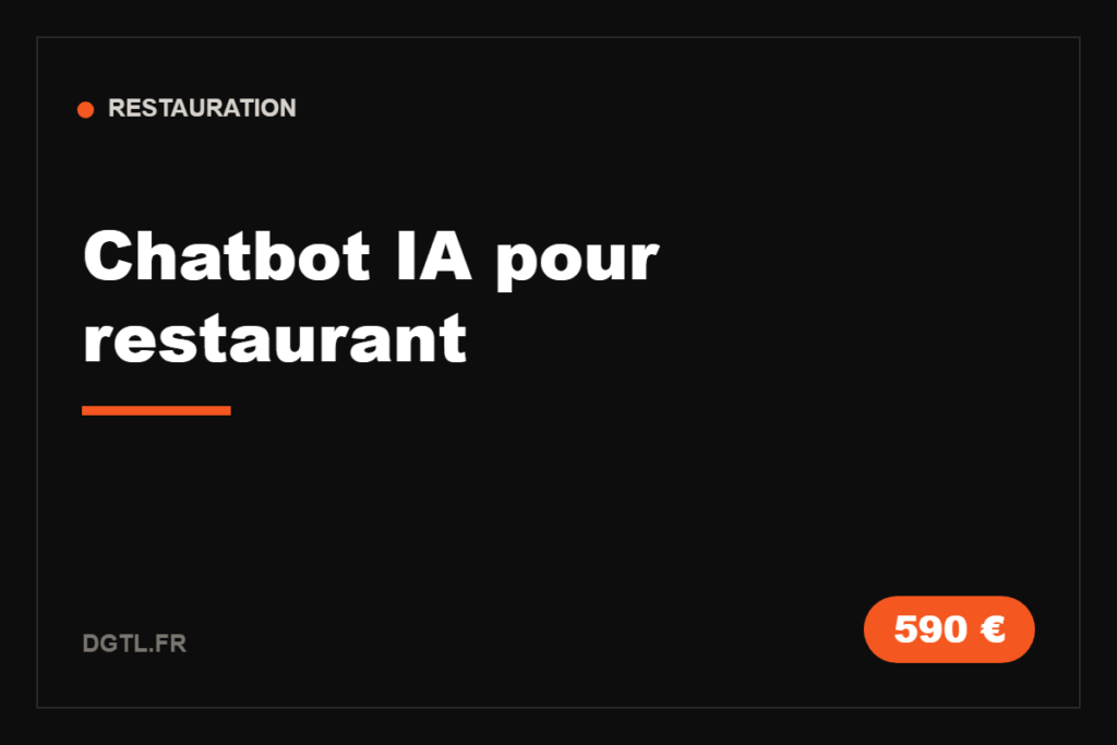 Chatbot IA pour restaurant