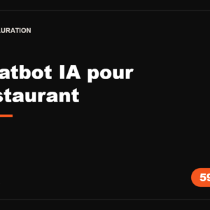 Chatbot IA pour restaurant · réservations et infos 24/7