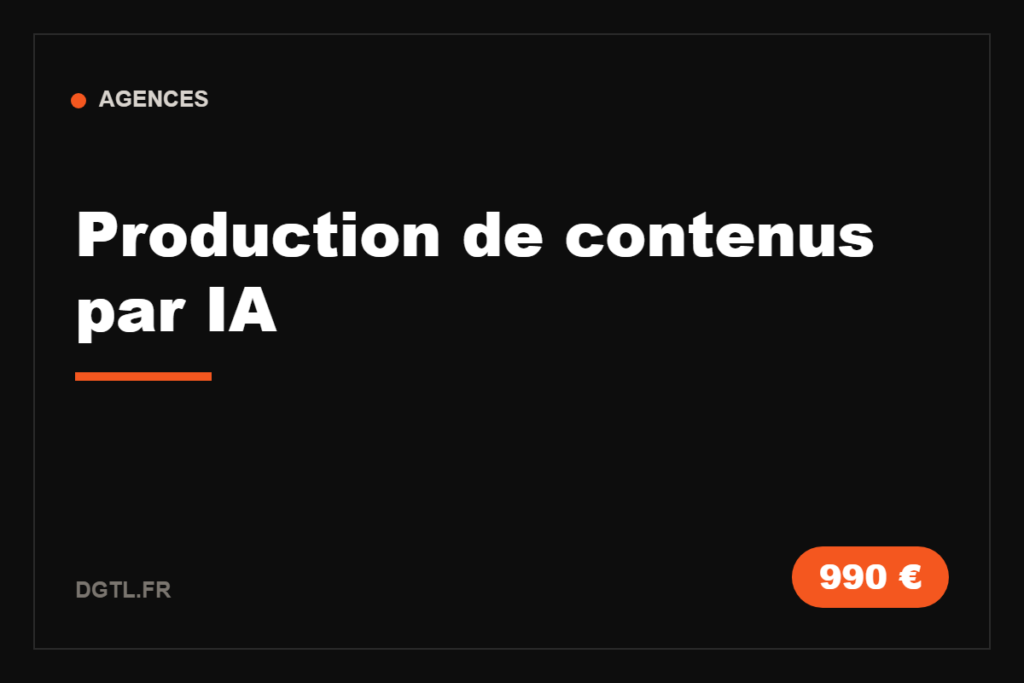 Production de contenus par IA
