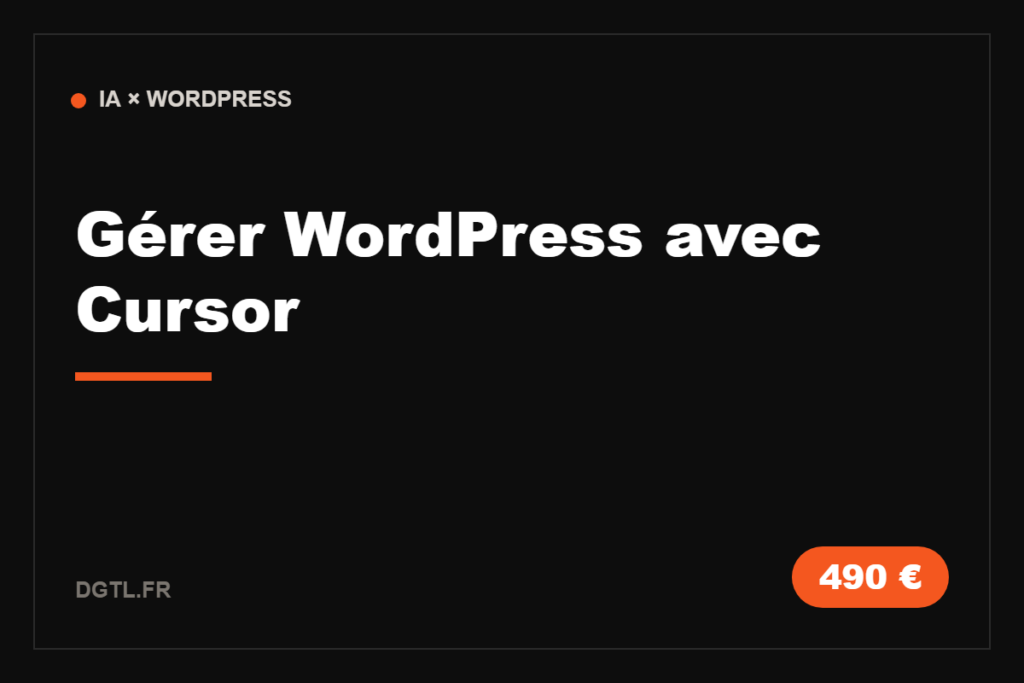 Gérer WordPress avec Cursor