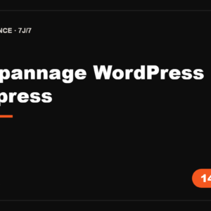 Dépannage WordPress express · résolu dans la journée