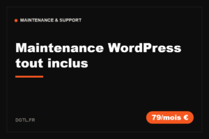 Maintenance WordPress · forfait mensuel tout inclus