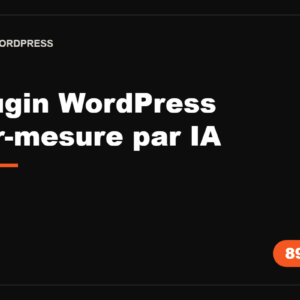 Développement de plugin WordPress sur-mesure par IA