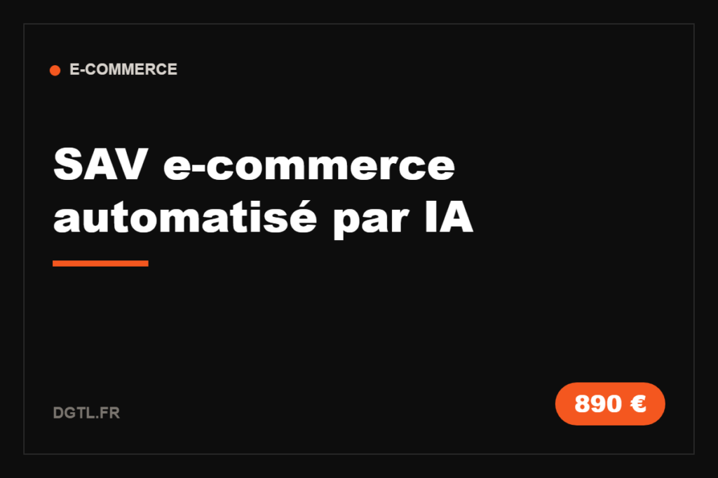 SAV e-commerce automatisé par IA